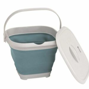 Kitchenware | Outwell Collaps Square Bucket w/ Lid – Classic Blue Camping Equipment Kitchenware