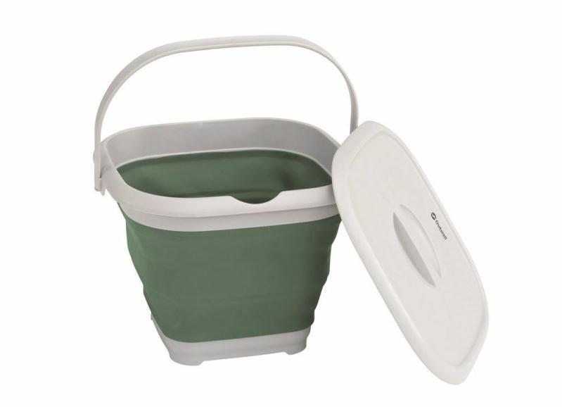 Kitchenware | Outwell Collaps Square Bucket w/ Lid – Shadow Green Camping Equipment Kitchenware