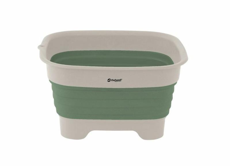 Kitchenware | Outwell Collaps Wash Bowl with Drain – Shadow Green Camping Equipment Kitchenware