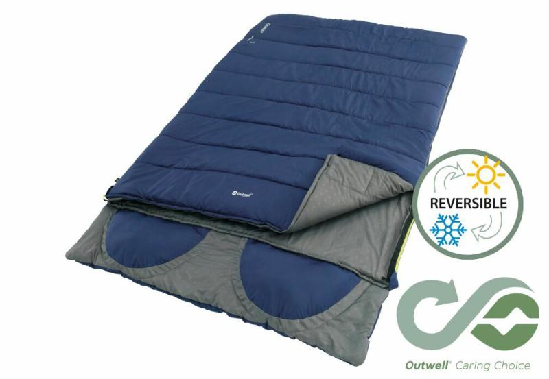 Sleeping | Outwell Contour Lux Double Sleeping Bag – Imperial Blue Camping Equipment Sleeping