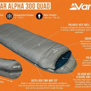 Sleeping | Vango Nitestar Alpha 300 Quad Sleeping Bag Camping Equipment Sleeping