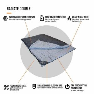 Sleeping | Vango Radiate Sleeping Bag (with Built-in Heater) – Double Camping Equipment Sleeping