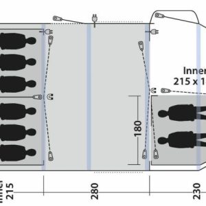 Tent Types | Outwell Knightdale 8PA Tent 2024 Family Tents Tent Types