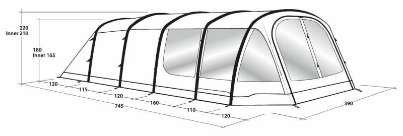 Tent Types | Outwell Knightdale 8PA Tent 2024 Family Tents Tent Types