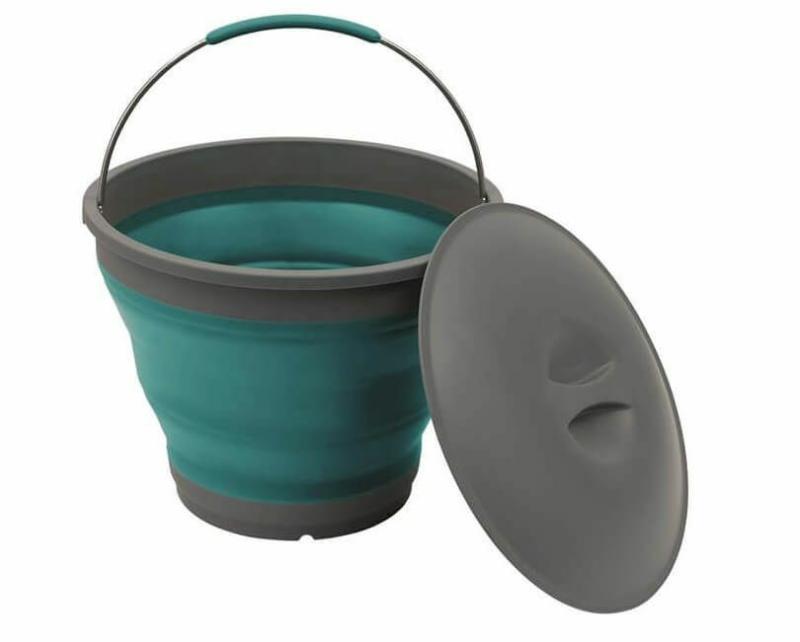 Water and Waste | Outwell Collaps Bucket with Lid – Blue Camping Equipment Kitchenware