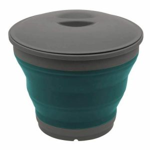 Water and Waste | Outwell Collaps Bucket with Lid – Blue Camping Equipment Kitchenware