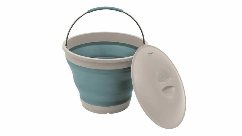 Water and Waste | Outwell Collaps Bucket with Lid – Classic Blue Camping Equipment Kitchenware