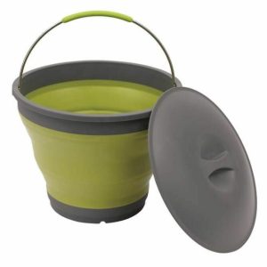 Water and Waste | Outwell Collaps Bucket with Lid – Green Camping Equipment Kitchenware